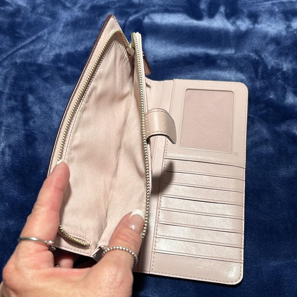 Coach Pink Leather Wallet with Silver Accents - Picture 5 of 5